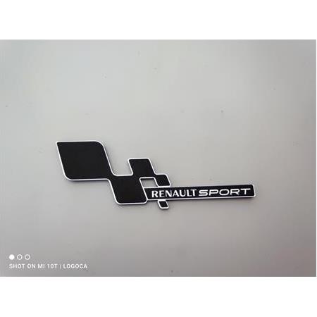 Renault sport damalı plastik etiket