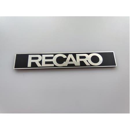 Recaro Gümüş siyah kendinden yapışkanlı Etiket