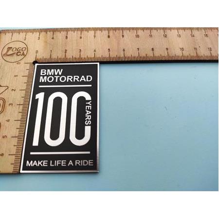Bmw motorrad 100. yıl etiketi Siyah Renk Make life a ride