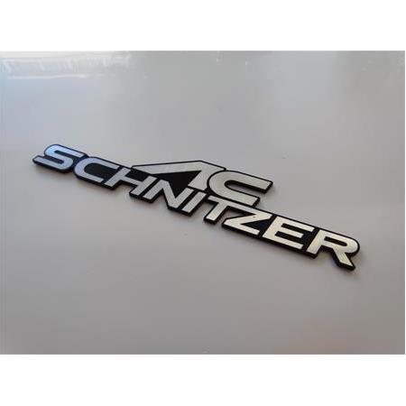 AC Schnitzer logo etiket Gümüş siyah yapıştırma