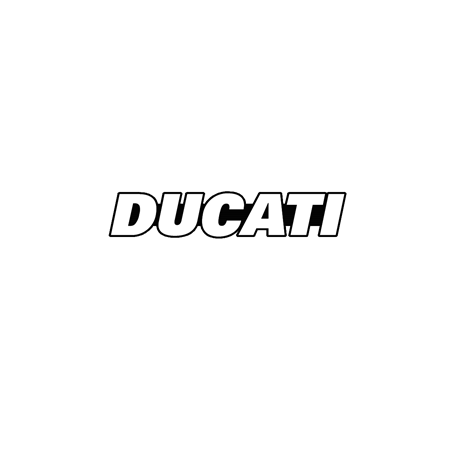 Ducati küçük motosiklet yazısı 2 li takım 50x9mm